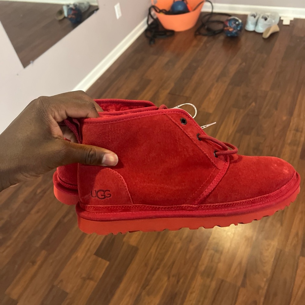 UGG Bold Red Ankle Boots